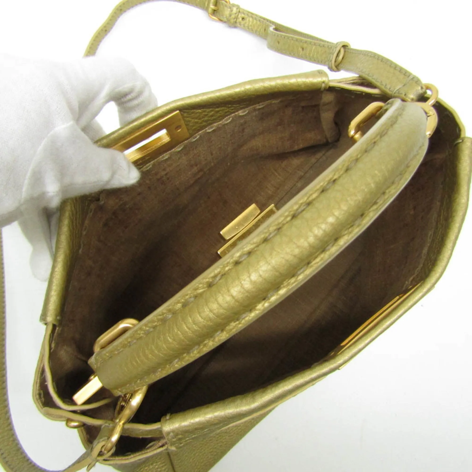 Fendi Peekaboo  Leather Shoulder Bag ()