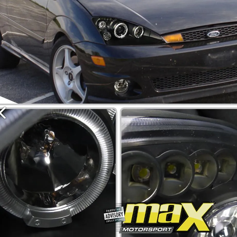Focus (2000-2005) Chrome Headlight With Angel Eye /Projector
