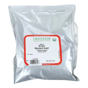 Frontier Herb Organic Brown Whole Mustard Seed, 1lb