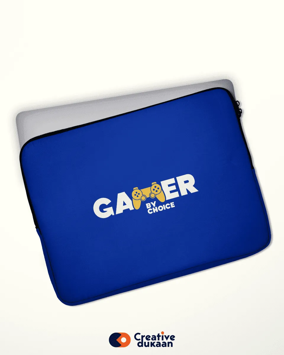 Gamer Laptop Sleeve with Tagline "Gamer By Choice"