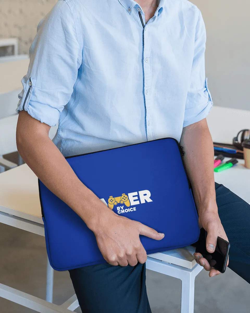 Gamer Laptop Sleeve with Tagline "Gamer By Choice"