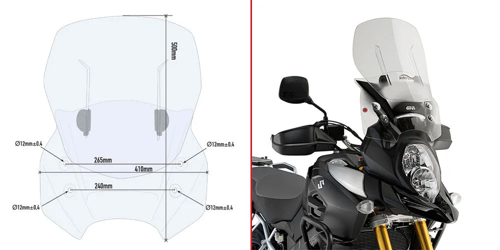 Givi Airflow bike-specific sliding screens