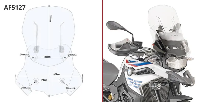 Givi Airflow bike-specific sliding screens
