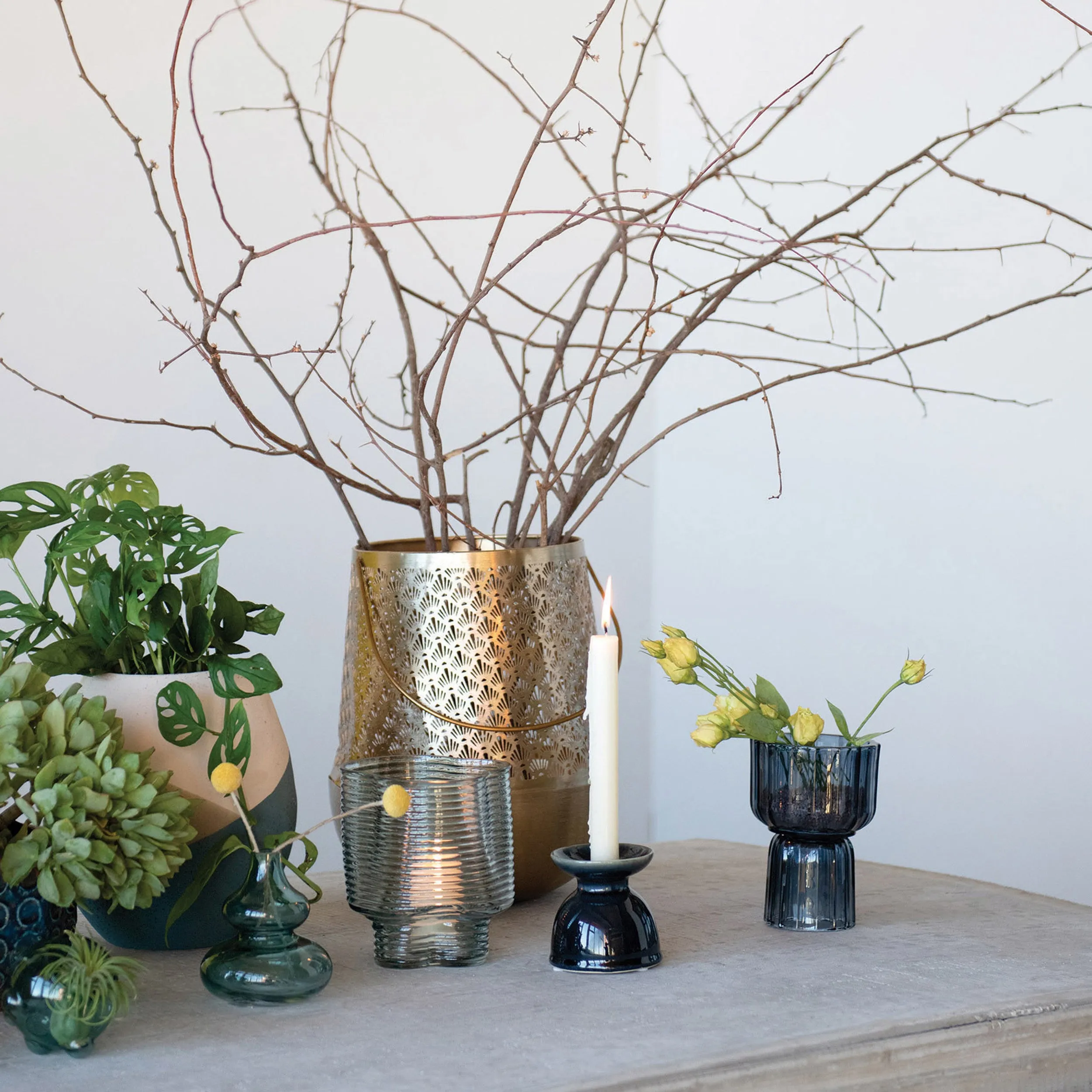 Glass Candle Holder