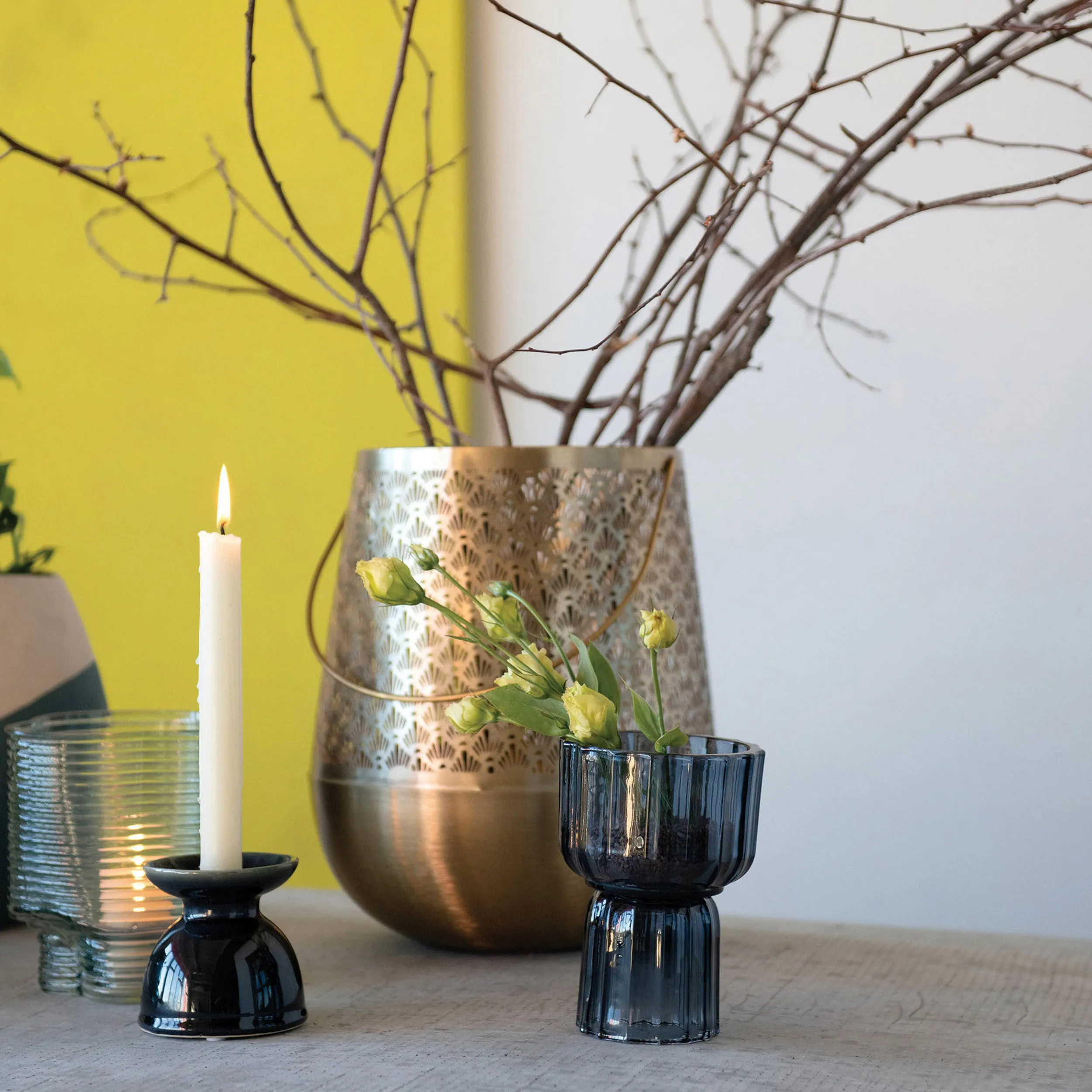 Glass Candle Holder