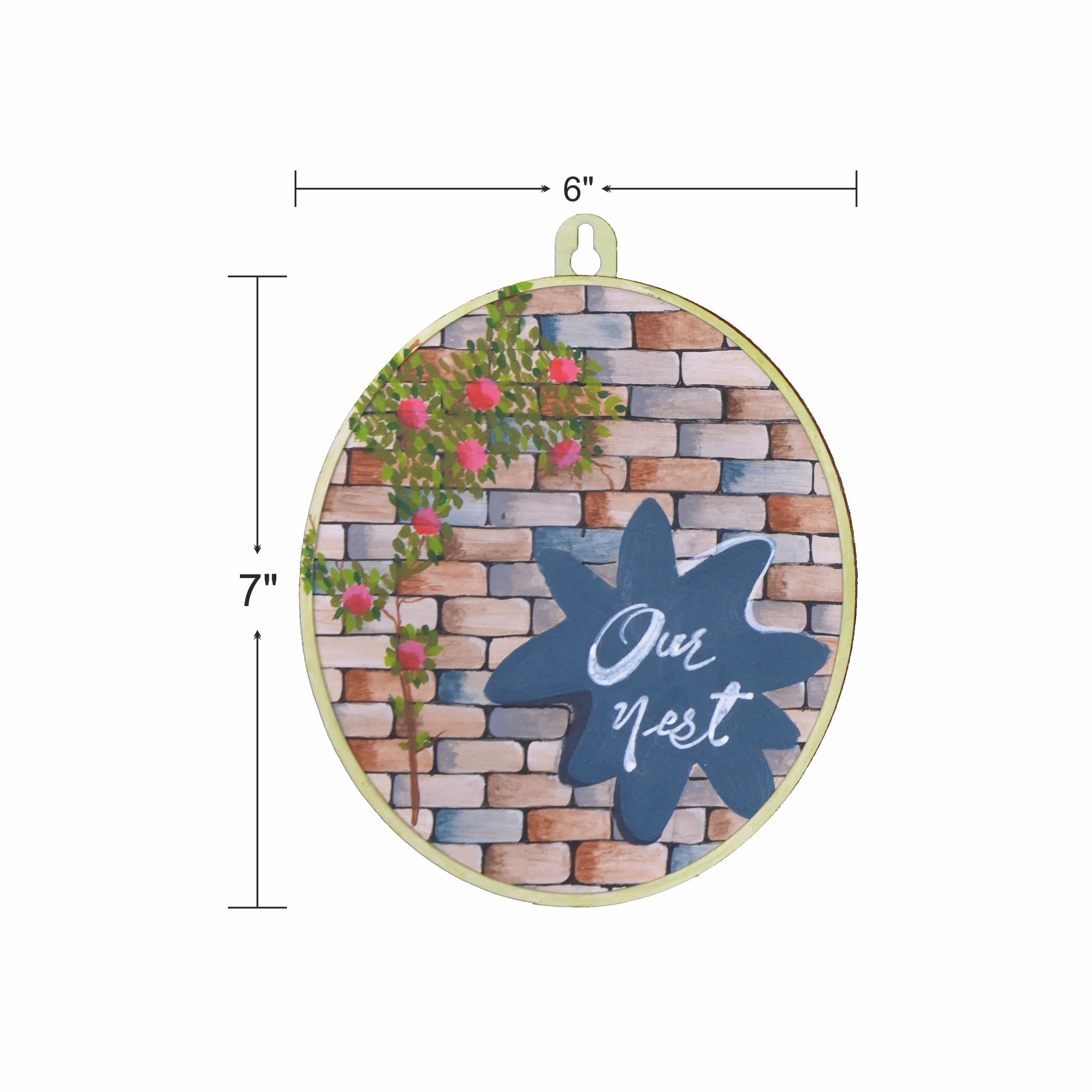 Handpainted Keyholder with wall hanging (set of 3) (Multicolour)