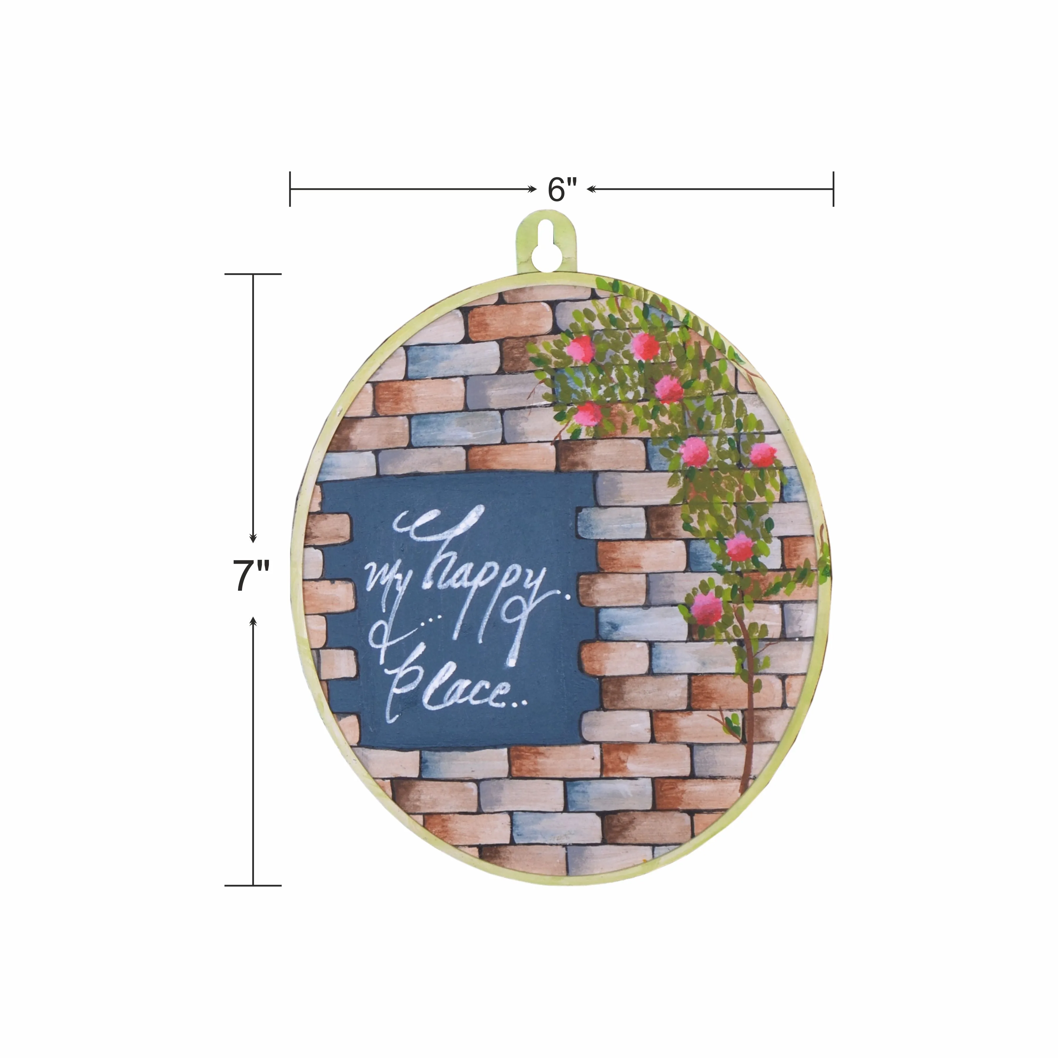 Handpainted Keyholder with wall hanging (set of 3) (Multicolour)