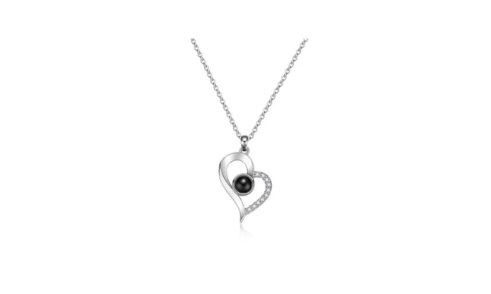 Heart-Shaped Diamond Pendant Necklace