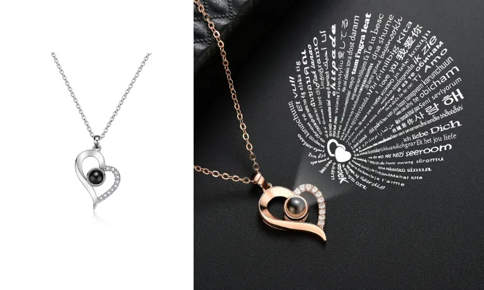 Heart-Shaped Diamond Pendant Necklace