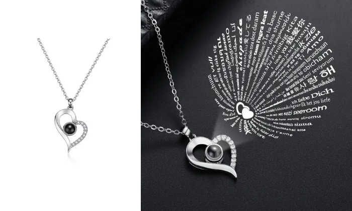 Heart-Shaped Diamond Pendant Necklace