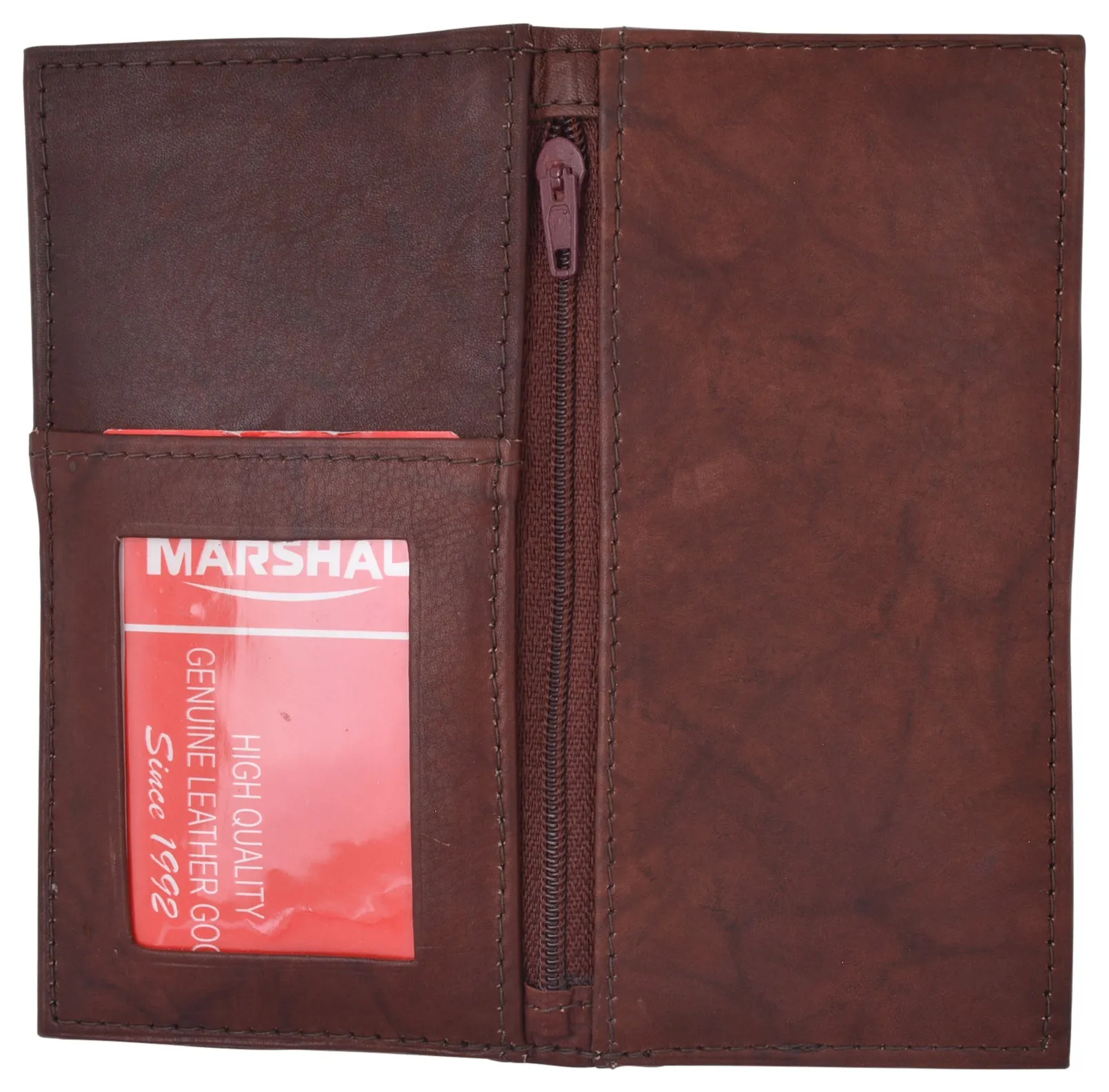 ID Credit Card Money Holder Genuine Leather Bifold Front Pocket Wallet