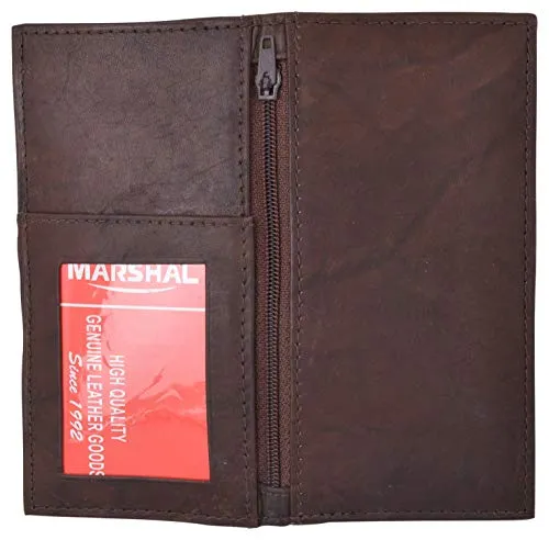 ID Credit Card Money Holder Genuine Leather Bifold Front Pocket Wallet