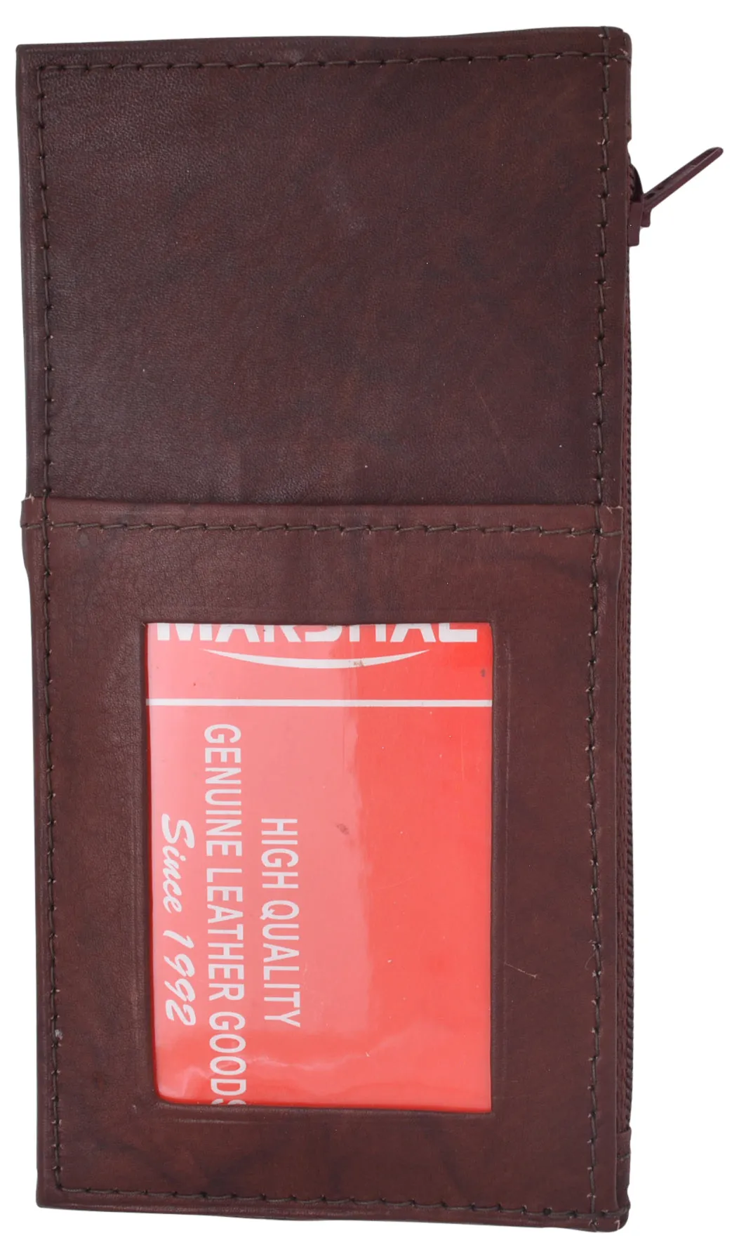 ID Credit Card Money Holder Genuine Leather Bifold Front Pocket Wallet