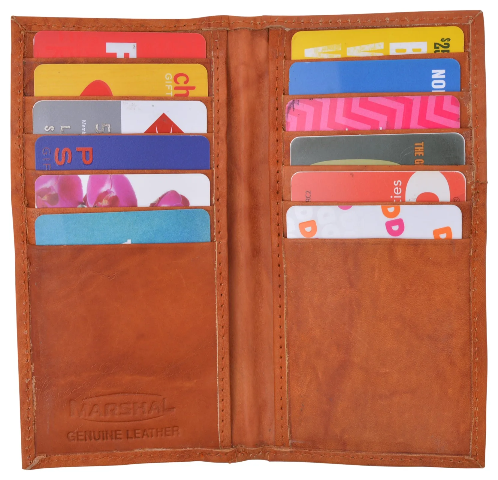 ID Credit Card Money Holder Genuine Leather Bifold Front Pocket Wallet
