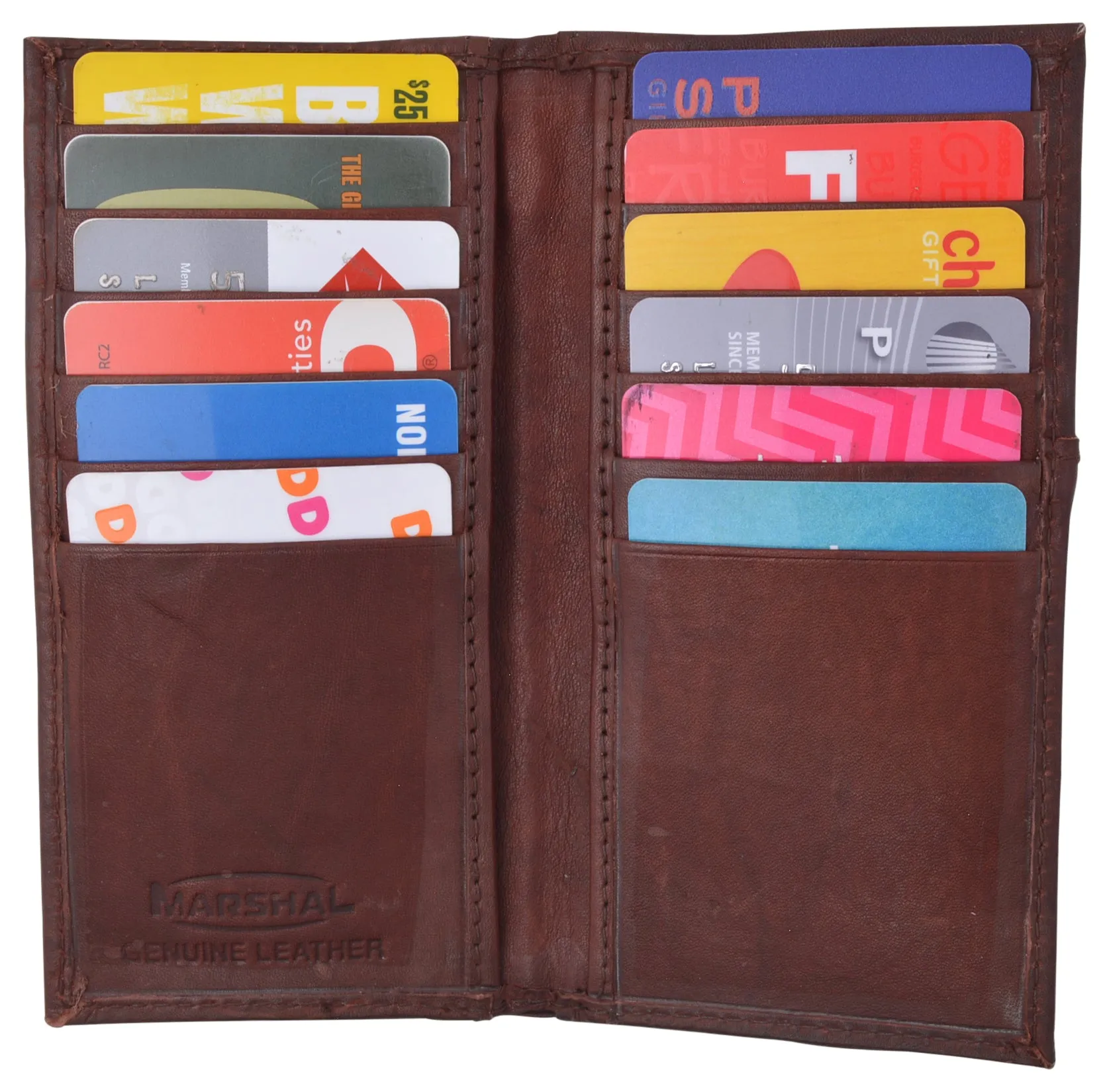 ID Credit Card Money Holder Genuine Leather Bifold Front Pocket Wallet