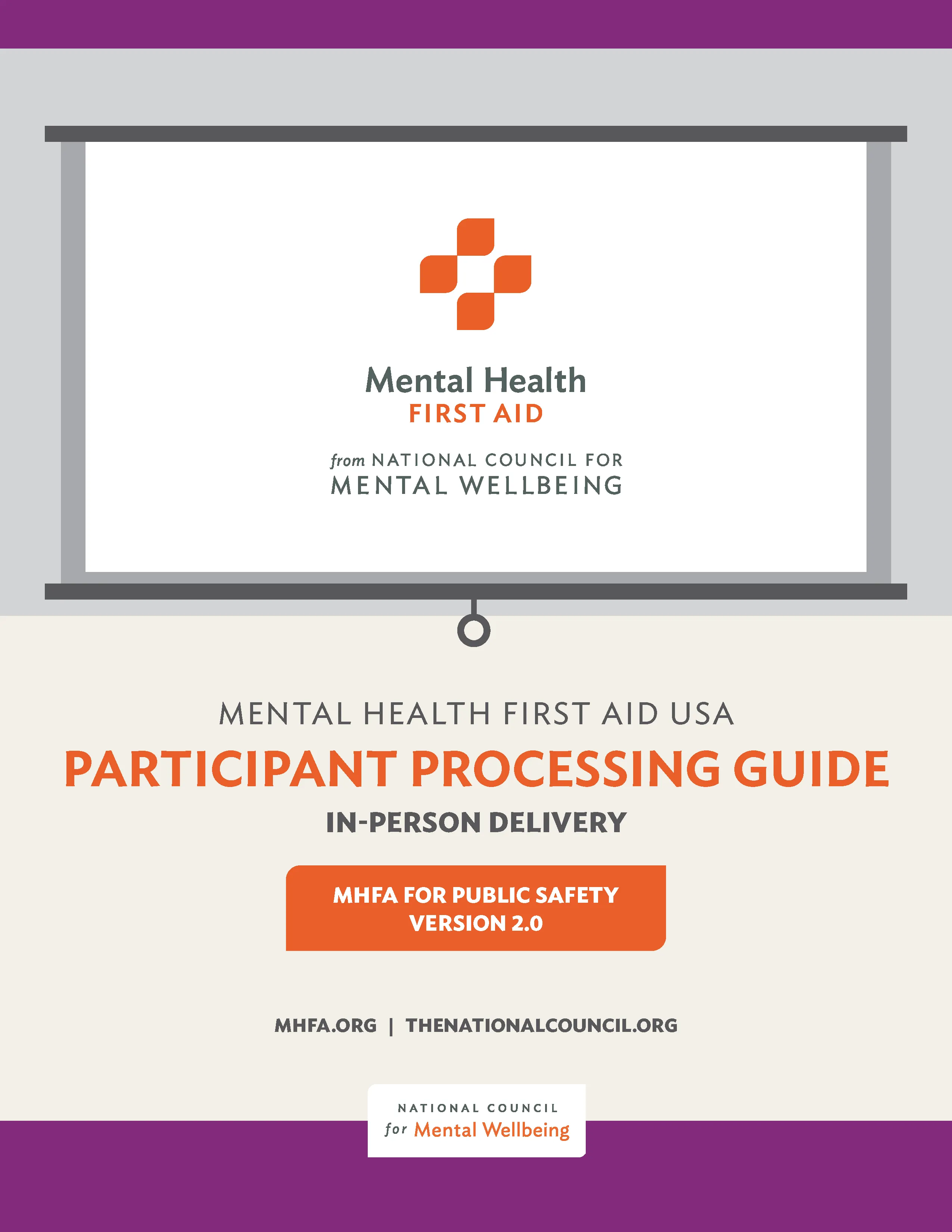 In-Person Adult MHFA for Public Safety Participant Processing Guide Version 2.0