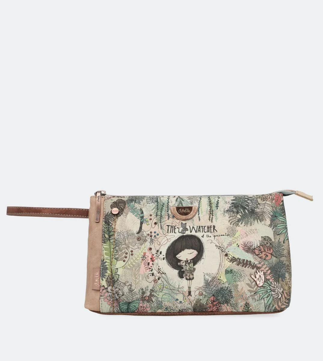 Jungle printed toiletry bag