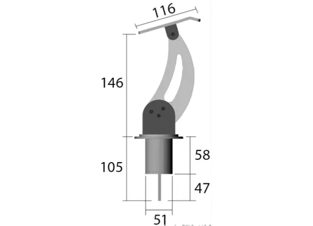 Kiwi Marine Universal Fixed Dinghy/Tender Holder - Flat