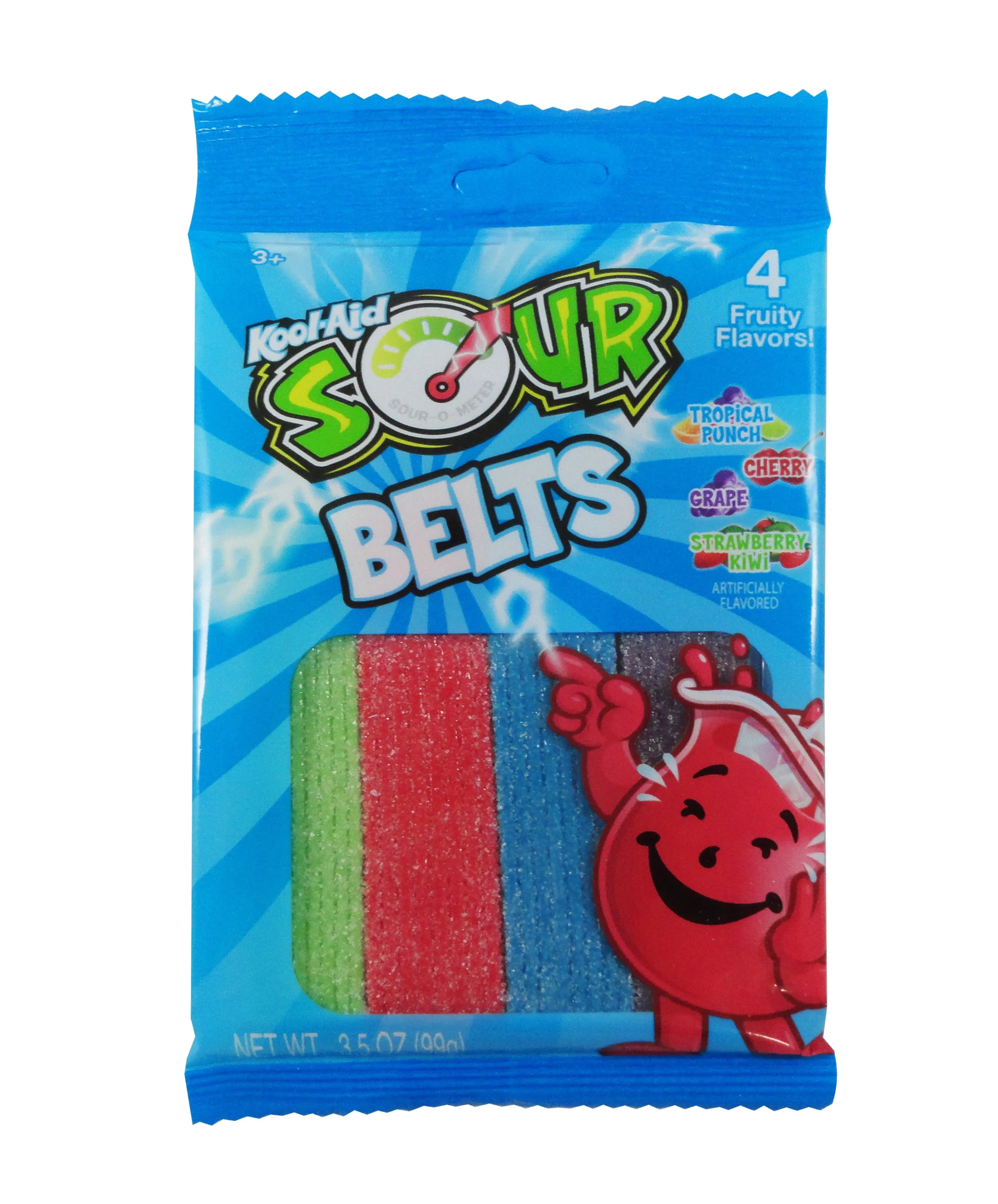 Kool-Aid Sour Belts 3.5oz Peg Bag