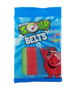 Kool-Aid Sour Belts 3.5oz Peg Bag