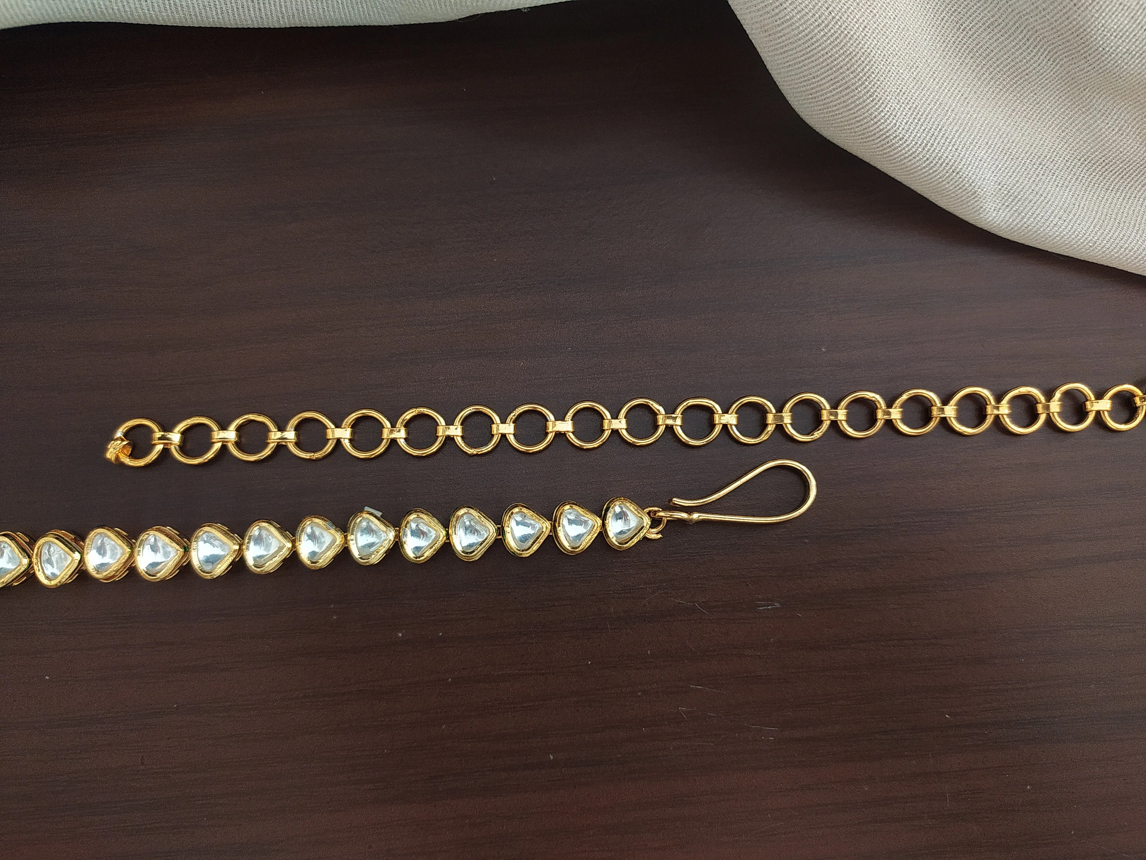 Kundan Pear-Shaped Hip Chain