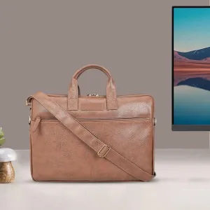 Laptop Messenger Bag Gifts for Her - Tan