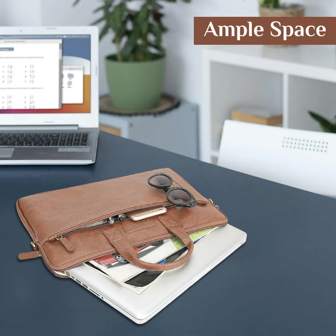 Laptop Messenger Bag Gifts for Her - Tan