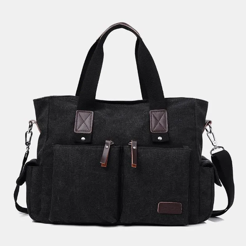 Laptop Tote Bag for Men Women Casual Canvas Work Handbag Purse