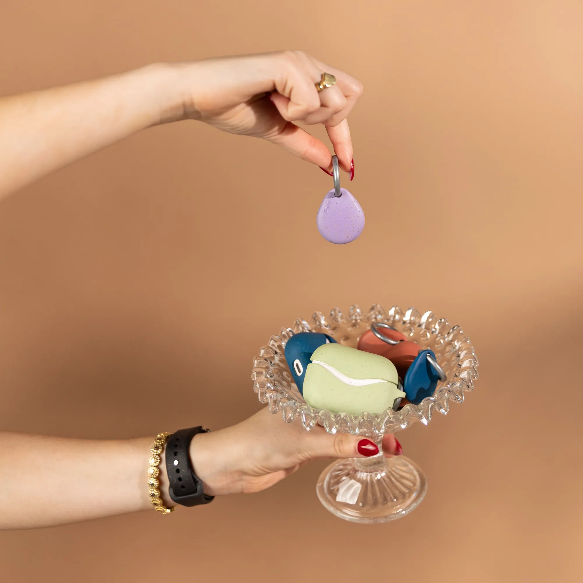 Lavender AirTag Holder