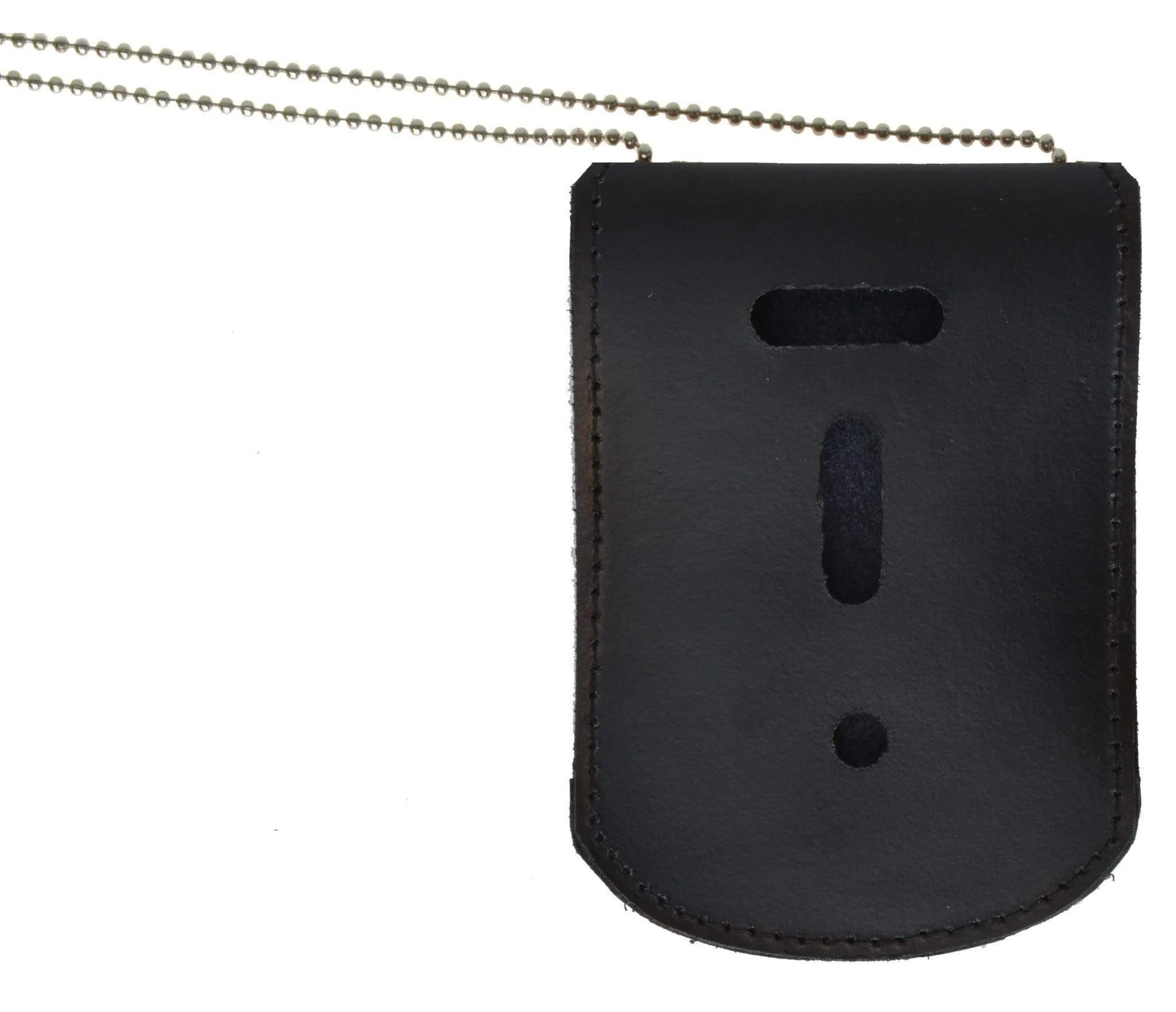 Leather ID & Badge Holder with Chain 2561 (C)