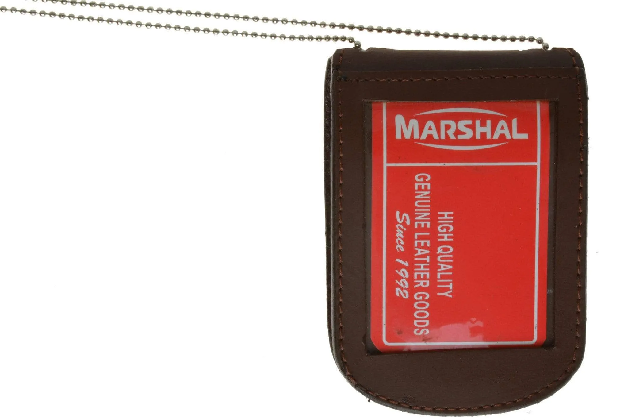 Leather ID & Badge Holder with Chain 2561 (C)