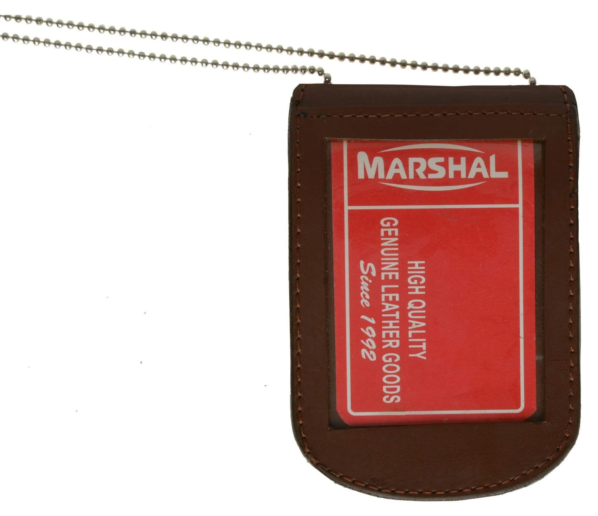 Leather ID & Badge Holder with Chain 2561 (C)