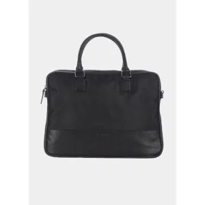 Leather Laptop Bag, Black