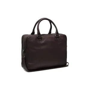 Leather Laptop Bag Brown Boston