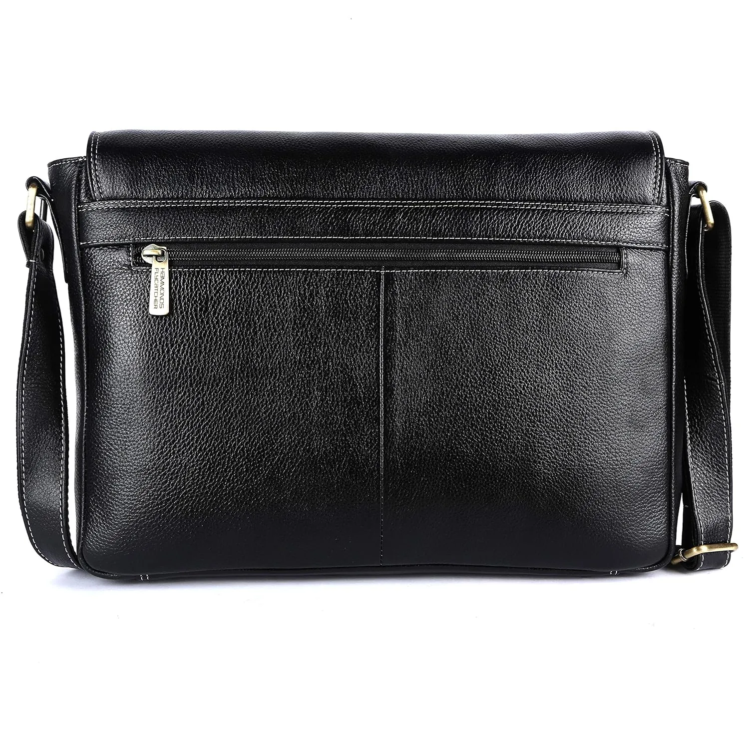 Leather Laptop Shoulder Bag For Men - Fits 14-16 Inch Laptop - 1 Year Warranty