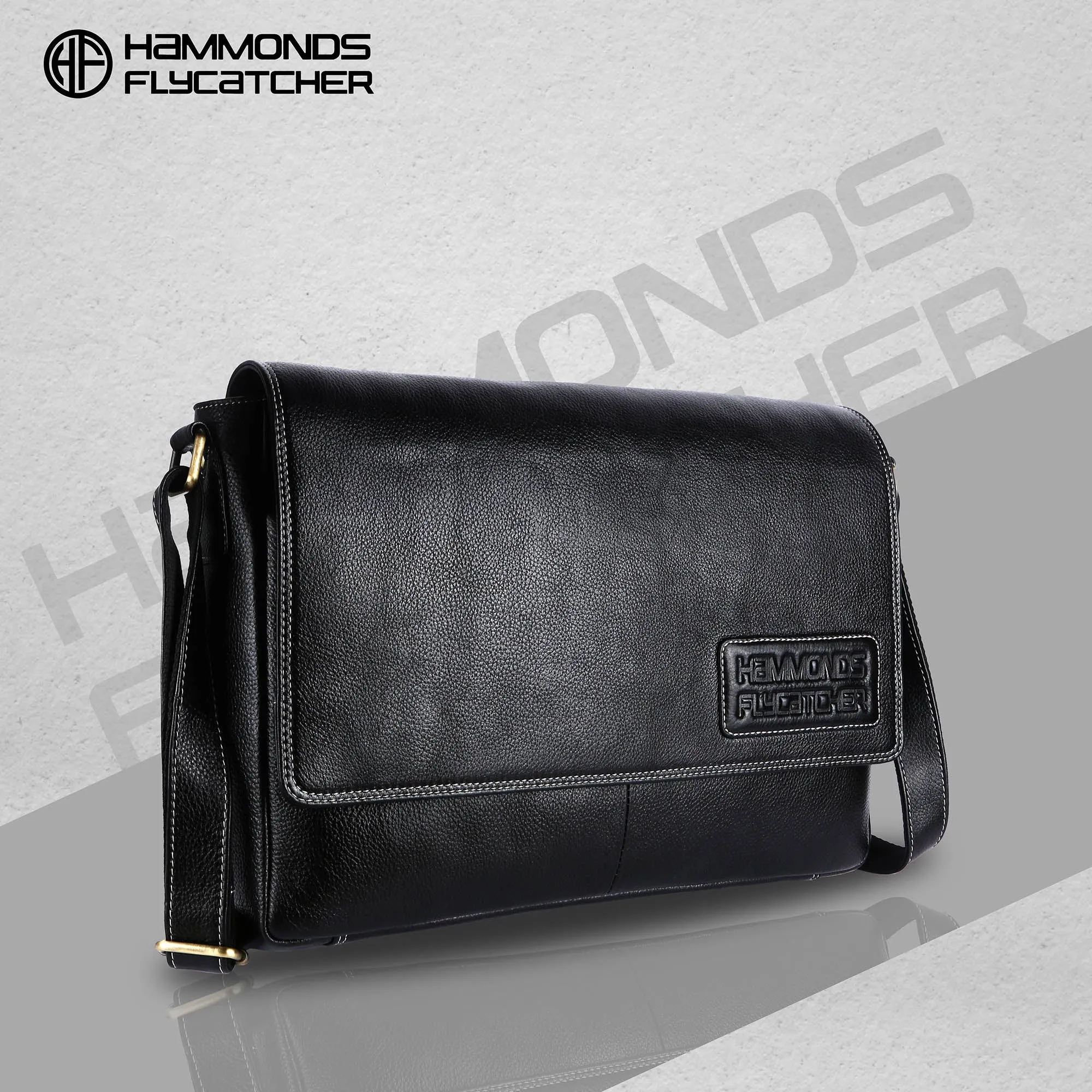Leather Laptop Shoulder Bag For Men - Fits 14-16 Inch Laptop - 1 Year Warranty