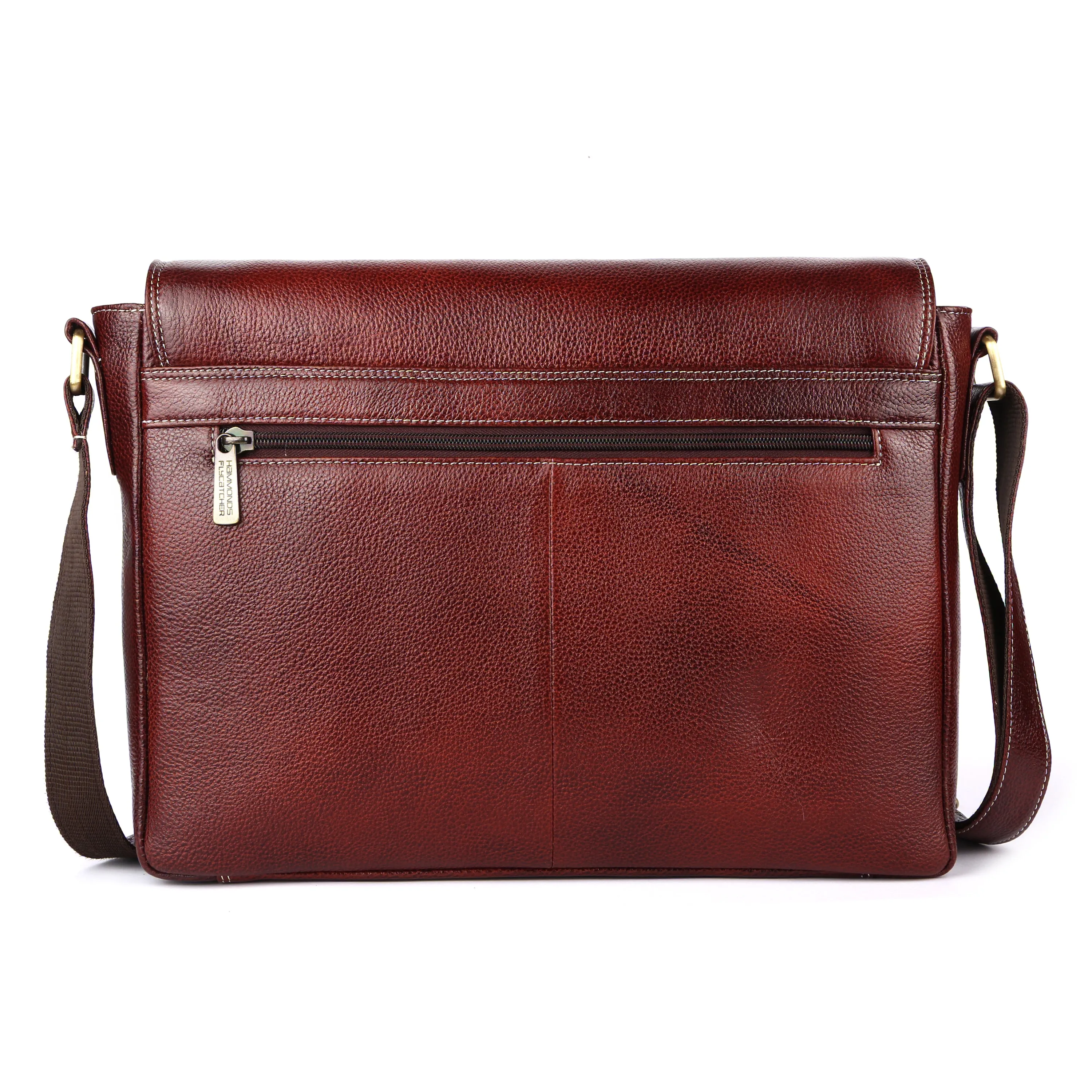 Leather Laptop Shoulder Bag For Men - Fits 14-16 Inch Laptop - 1 Year Warranty