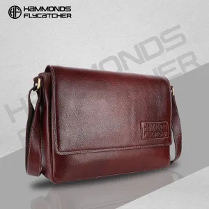 Leather Laptop Shoulder Bag For Men - Fits 14-16 Inch Laptop - 1 Year Warranty
