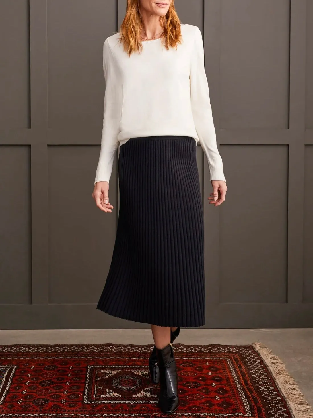Lightweight Boatneck Sweater - Ivory