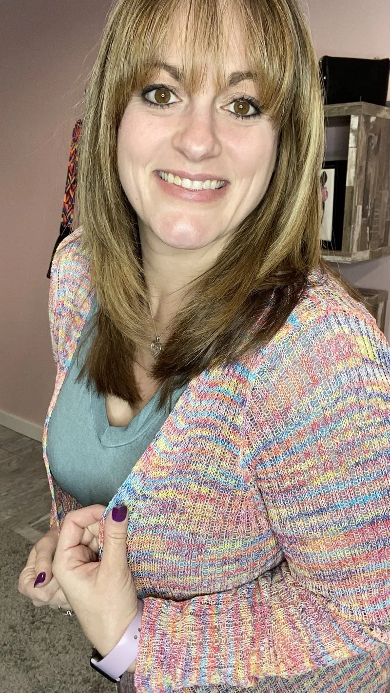 Lightweight Rainbow Cardigan