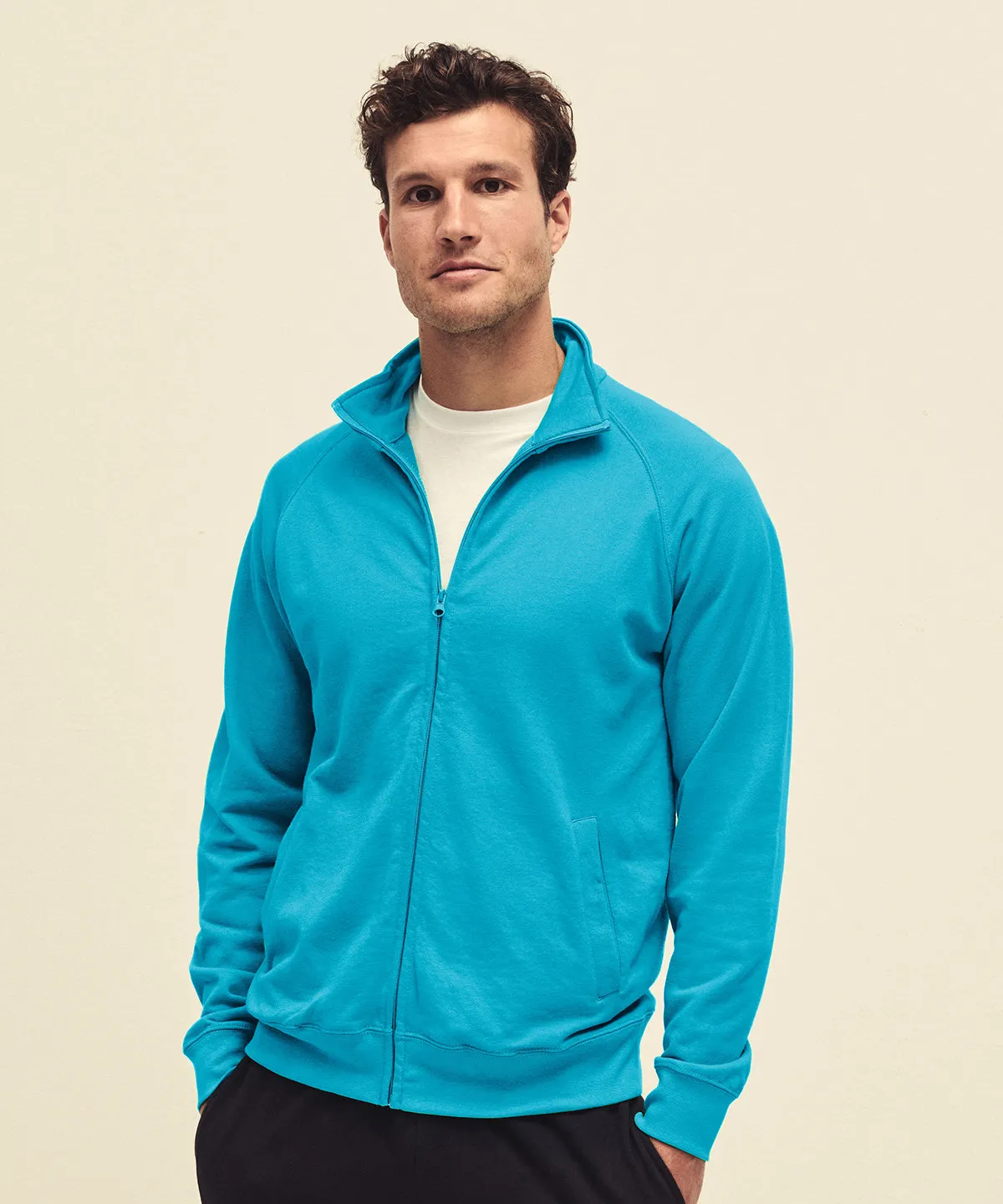 Lightweight sweatshirt jacket | White