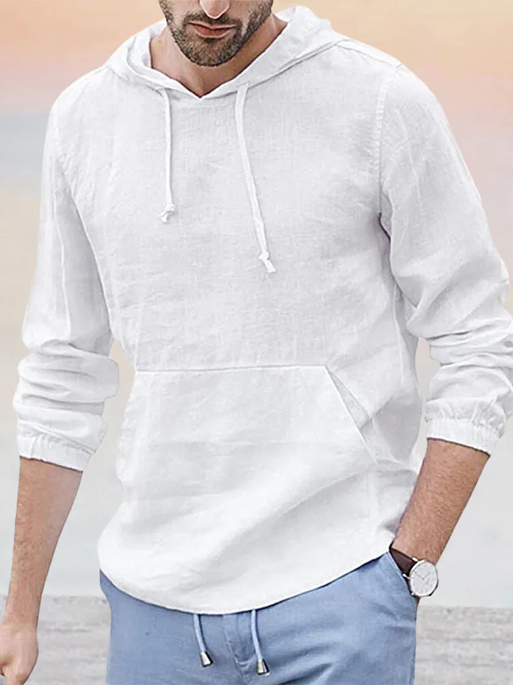 Linen Lightweight Pullover Hoodie