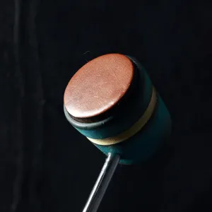 Low Boy Lightweight Leather Daddy Beater Scorched Seafoam with Gold Sparkle Stripe