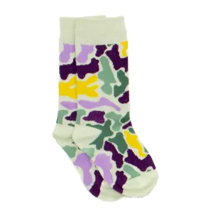 Lucky Duck Socks- Mardi Gras Camo