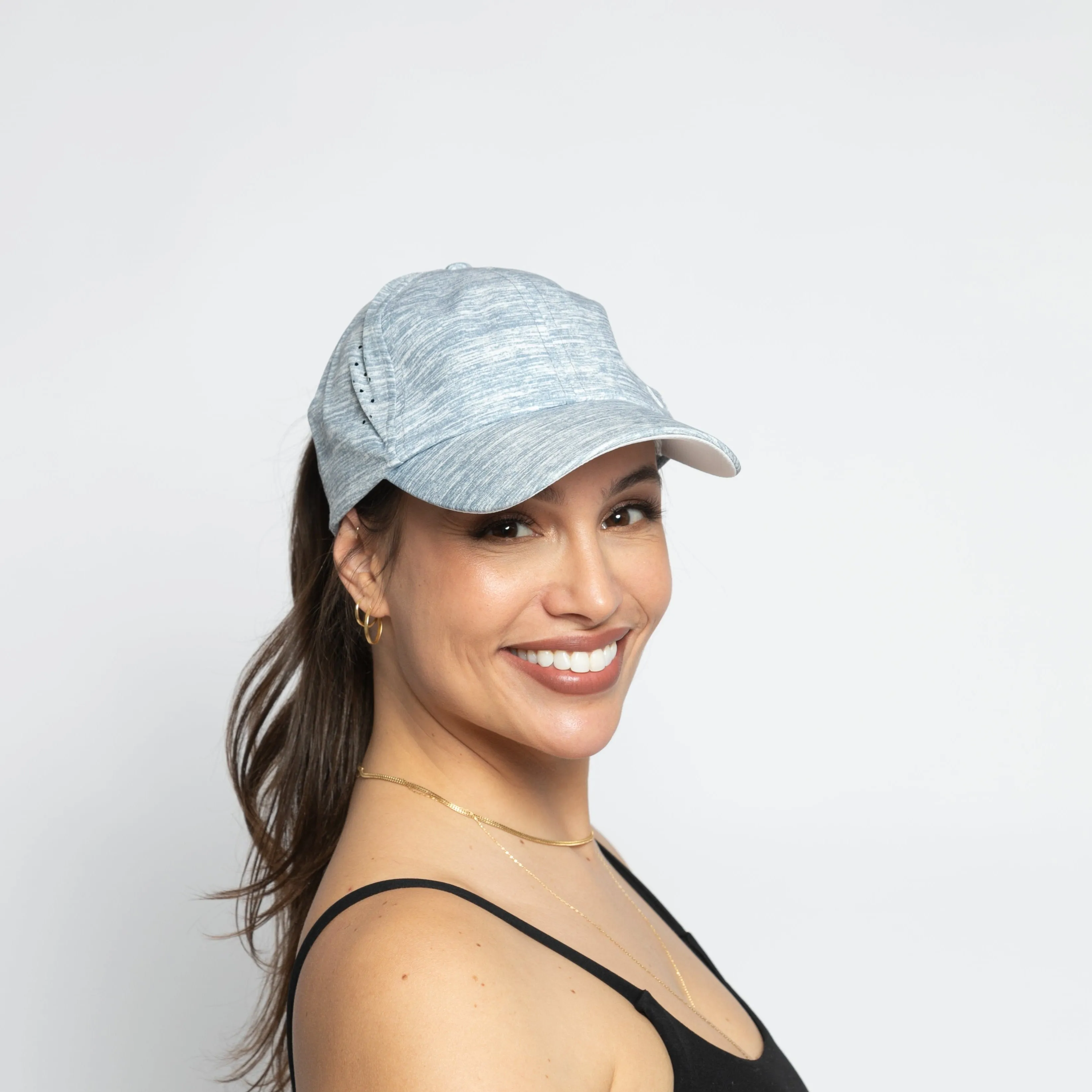 Luna Heathered Ponytail Active Cap