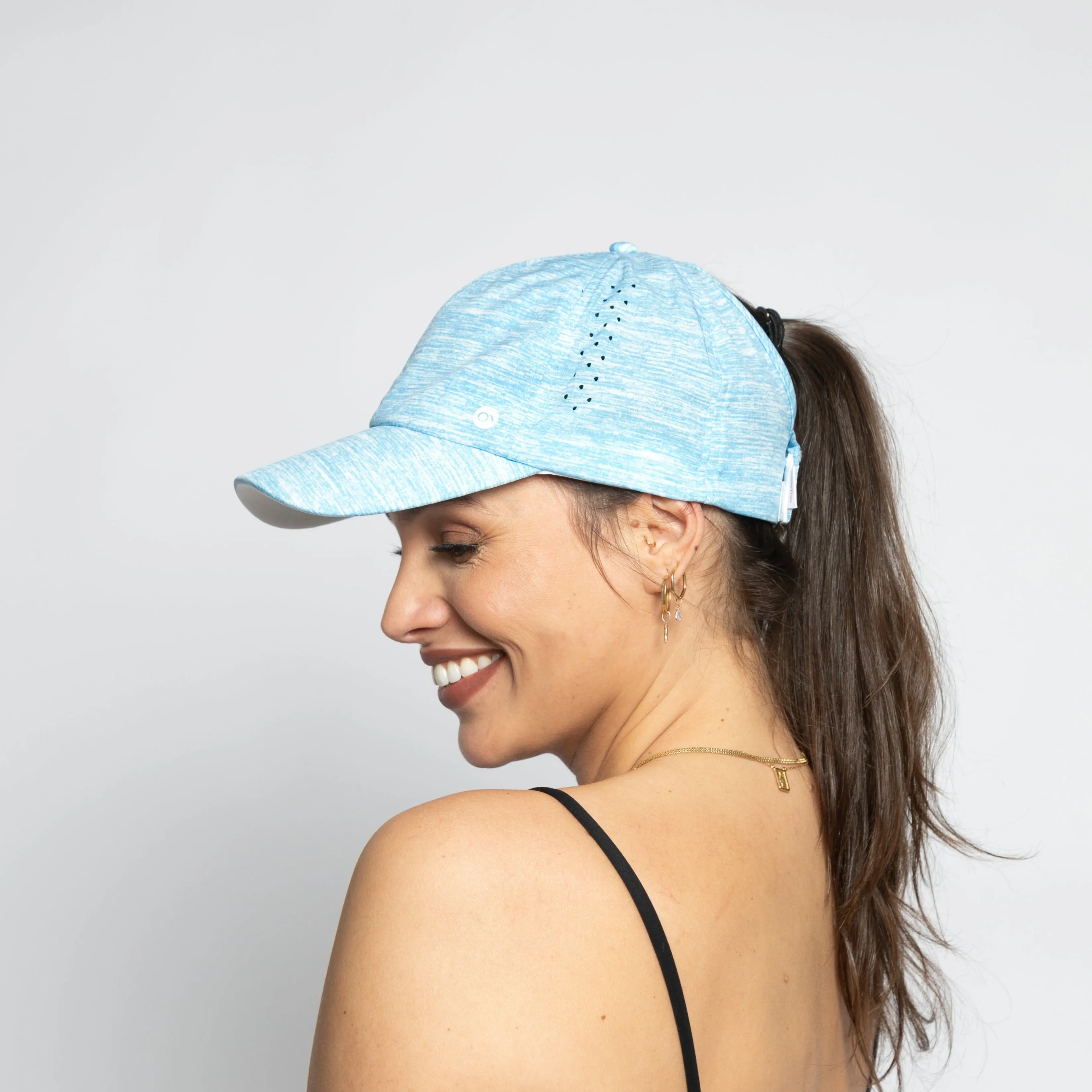 Luna Heathered Ponytail Active Cap