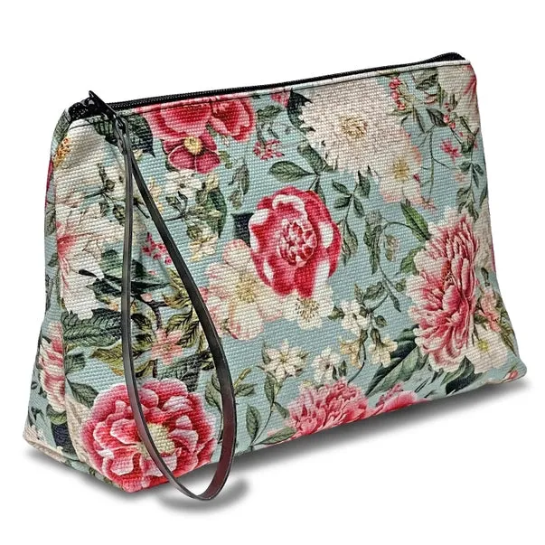 Made in Spain Cotton ~ Vintage Garden Toiletry Bag