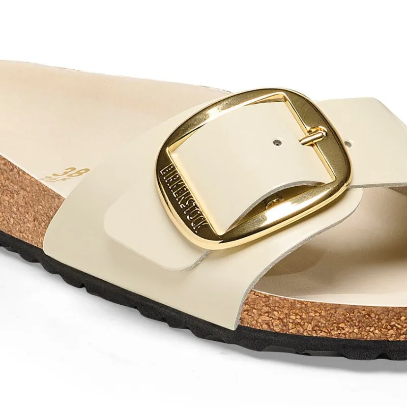 Madrid Big Buckle Natural Leather Patent