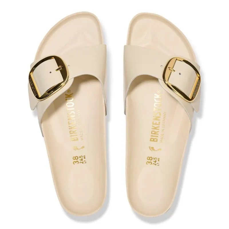 Madrid Big Buckle Natural Leather Patent