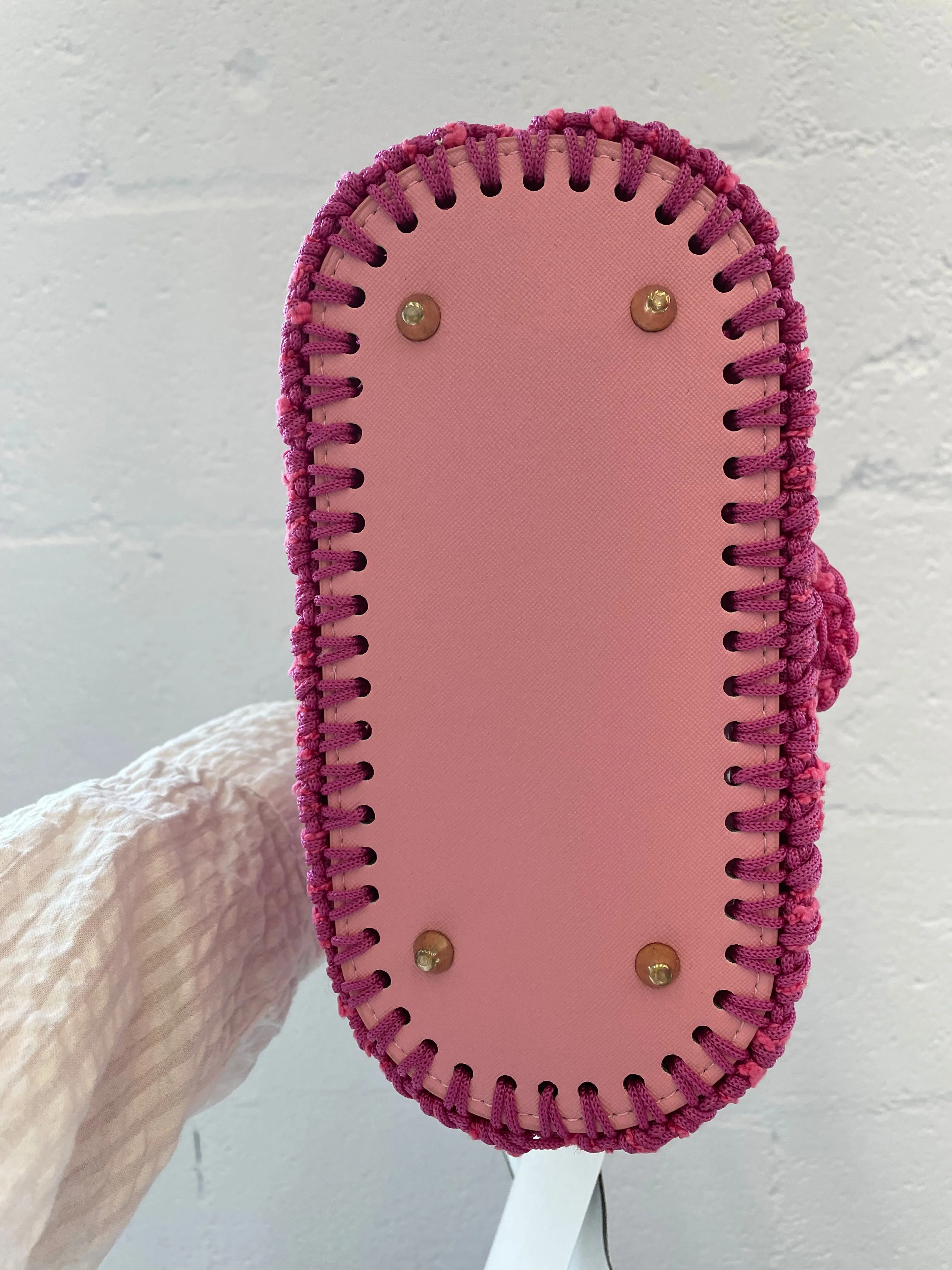 Marco Rambaldi - Knitwear Baguette Bag: Fuchsia